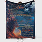Wolf To My Mom Thank You Flannel Blanket For Cozy Bedroom Sofa Decor