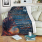 Wolf To My Mom Thank You Flannel Blanket For Cozy Bedroom Sofa Decor