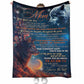 Wolf To My Mom Thank You Flannel Blanket For Cozy Bedroom Sofa Decor