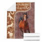 Horse I Asked God For A True Friend Flannel Blanket For Cozy Bedroom Sofa Decor