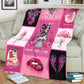 Breast Cancer Awareness Fight Like A Girl Flannel Blanket For Cozy Bedroom Sofa Decor