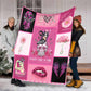 Breast Cancer Awareness Fight Like A Girl Flannel Blanket For Cozy Bedroom Sofa Decor