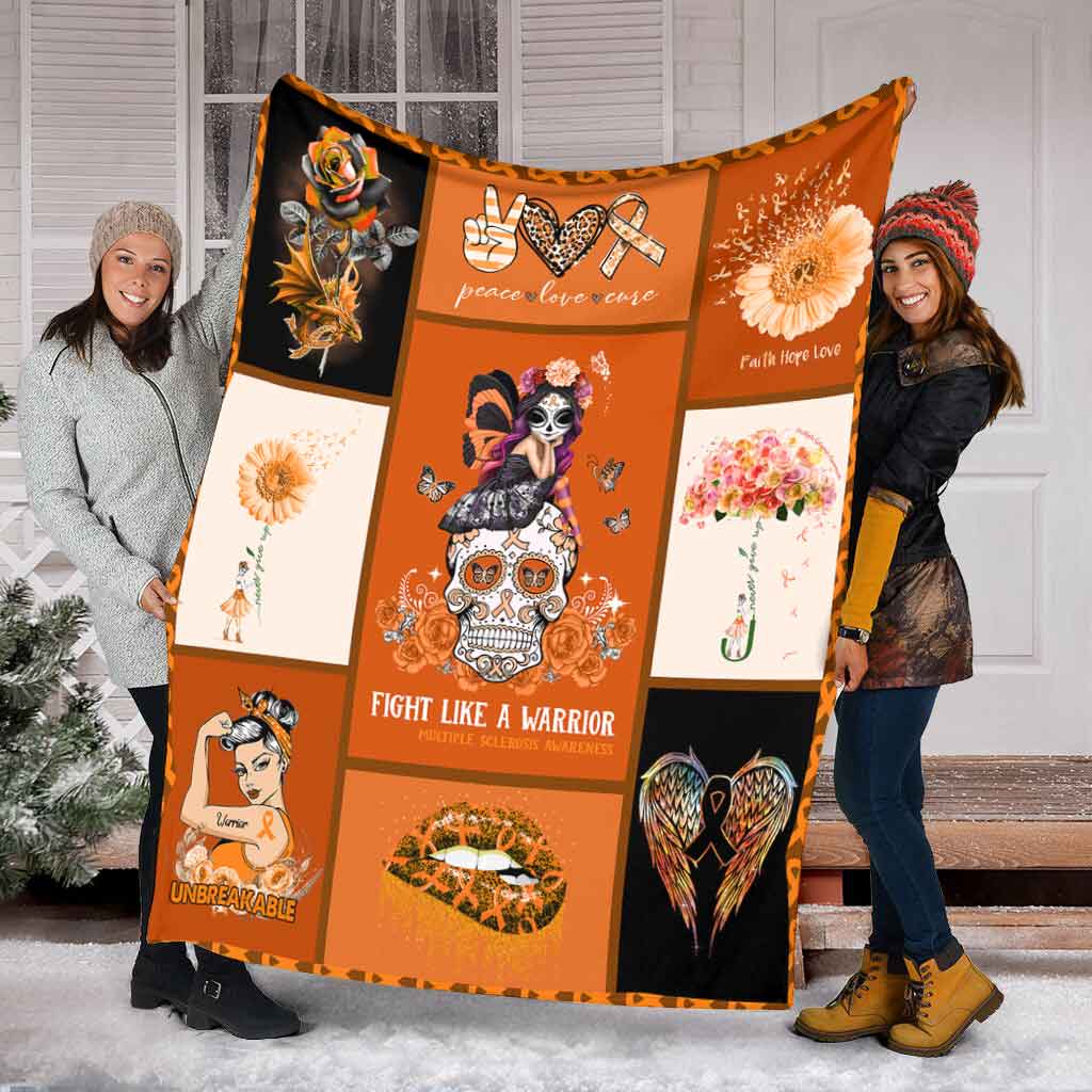 Multiple Sclerosis Awareness Flannel Blanket For Cozy Bedroom Sofa Decor