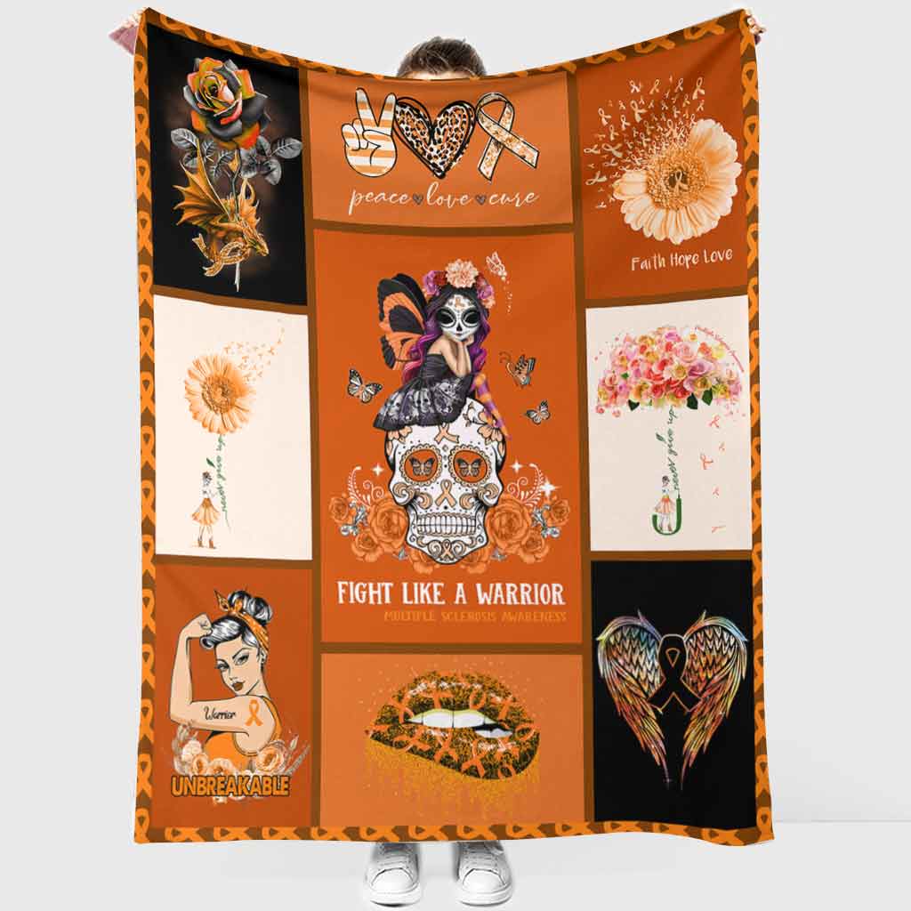 Multiple Sclerosis Awareness Flannel Blanket For Cozy Bedroom Sofa Decor