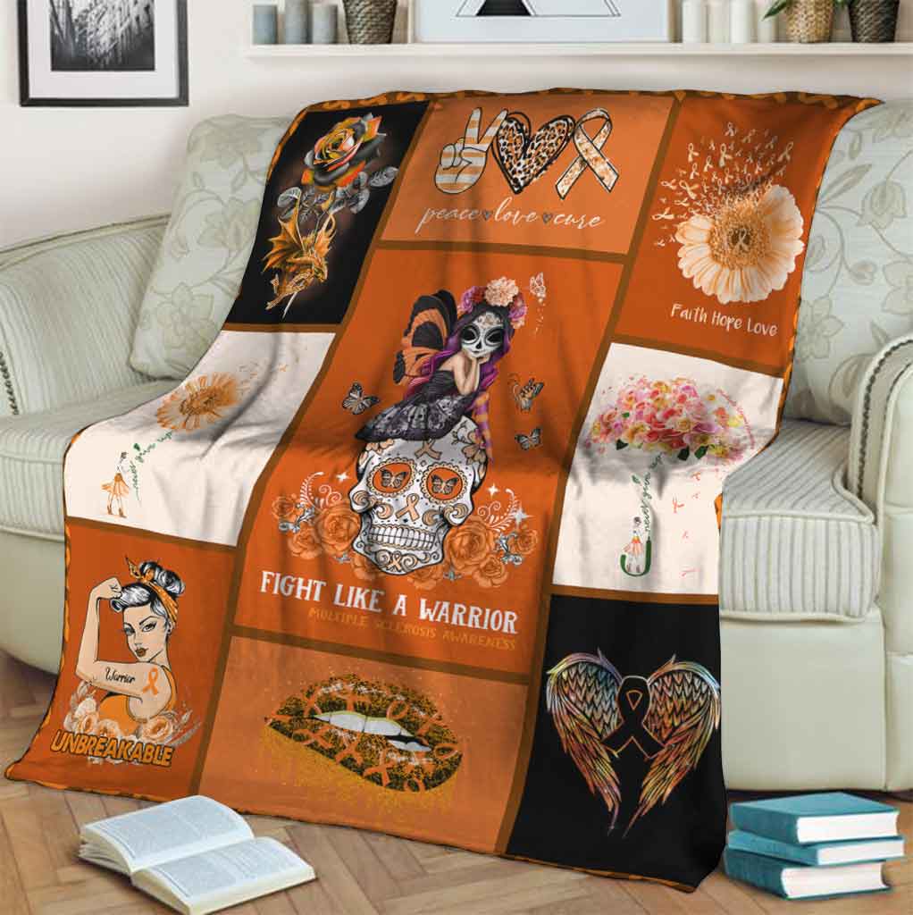 Multiple Sclerosis Awareness Flannel Blanket For Cozy Bedroom Sofa Decor