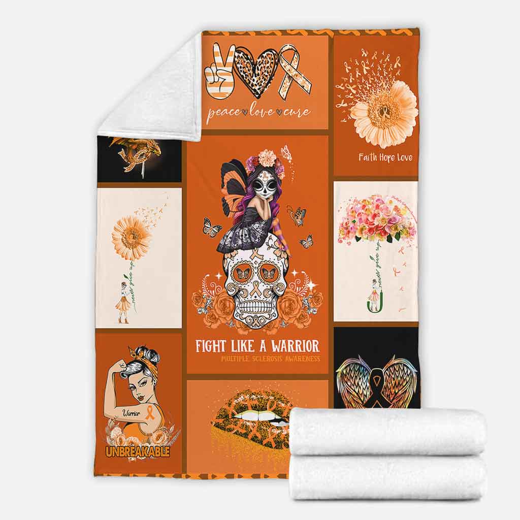 Multiple Sclerosis Awareness Flannel Blanket For Cozy Bedroom Sofa Decor