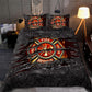 Firefighter Symbol Love Bedding Cover For Firefighter Bedroom Decor