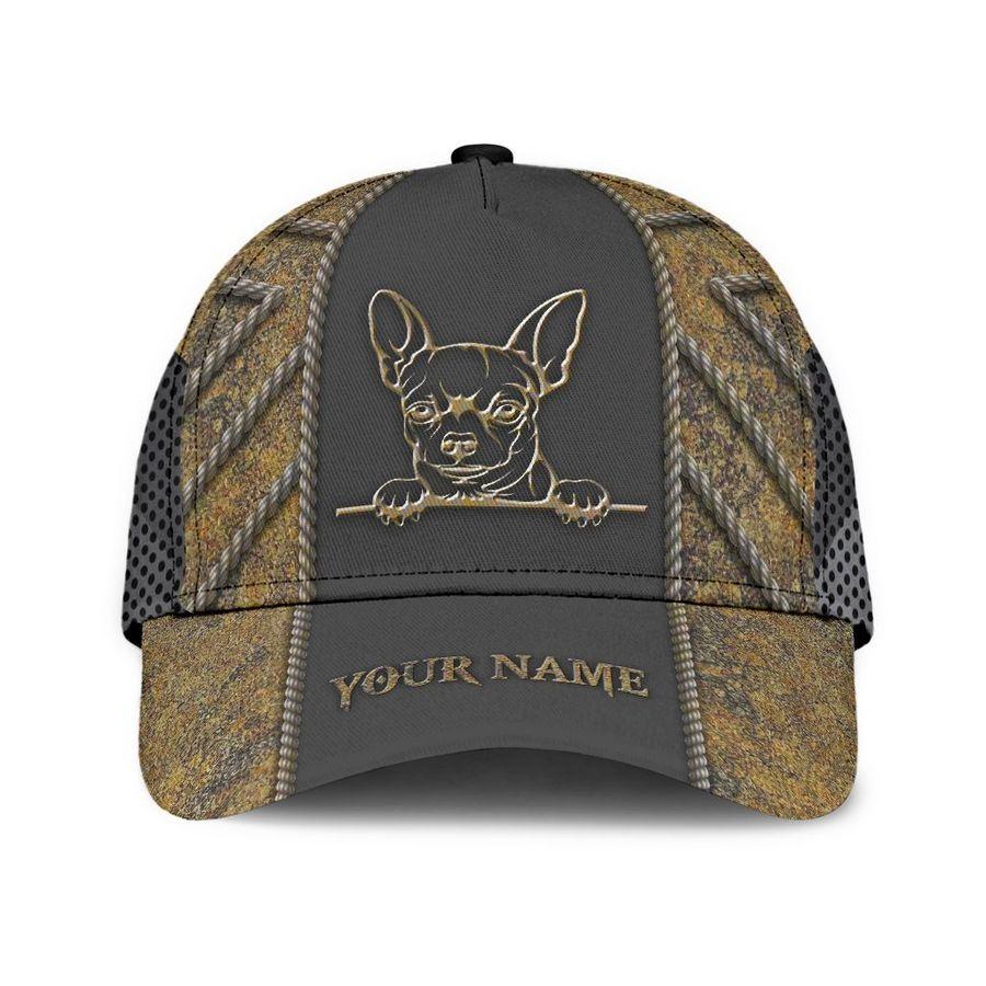 Personalized Chihuahua All Over Print Classic Cap For Vacations Festivals Parties And Everyday Outfits