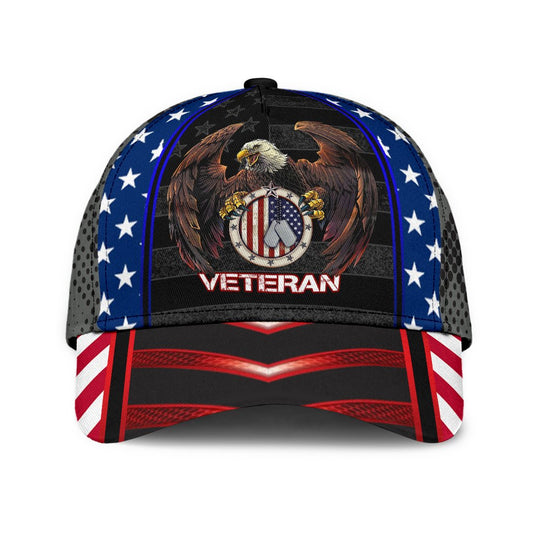 Veteran Eagle All Over Print Classic Cap For Daily Comfort Outdoor Fun And Weekend Vacations