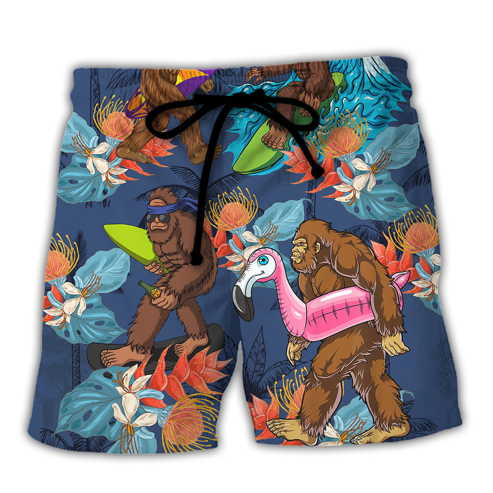 Surfing Bigfoot Beach Shorts For Poolside Relaxation And Weekend Casual Style