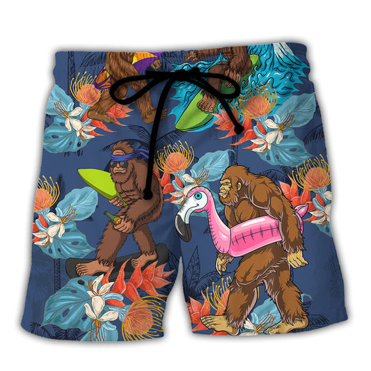 Surfing Bigfoot Beach Shorts For Poolside Relaxation And Weekend Casual Style