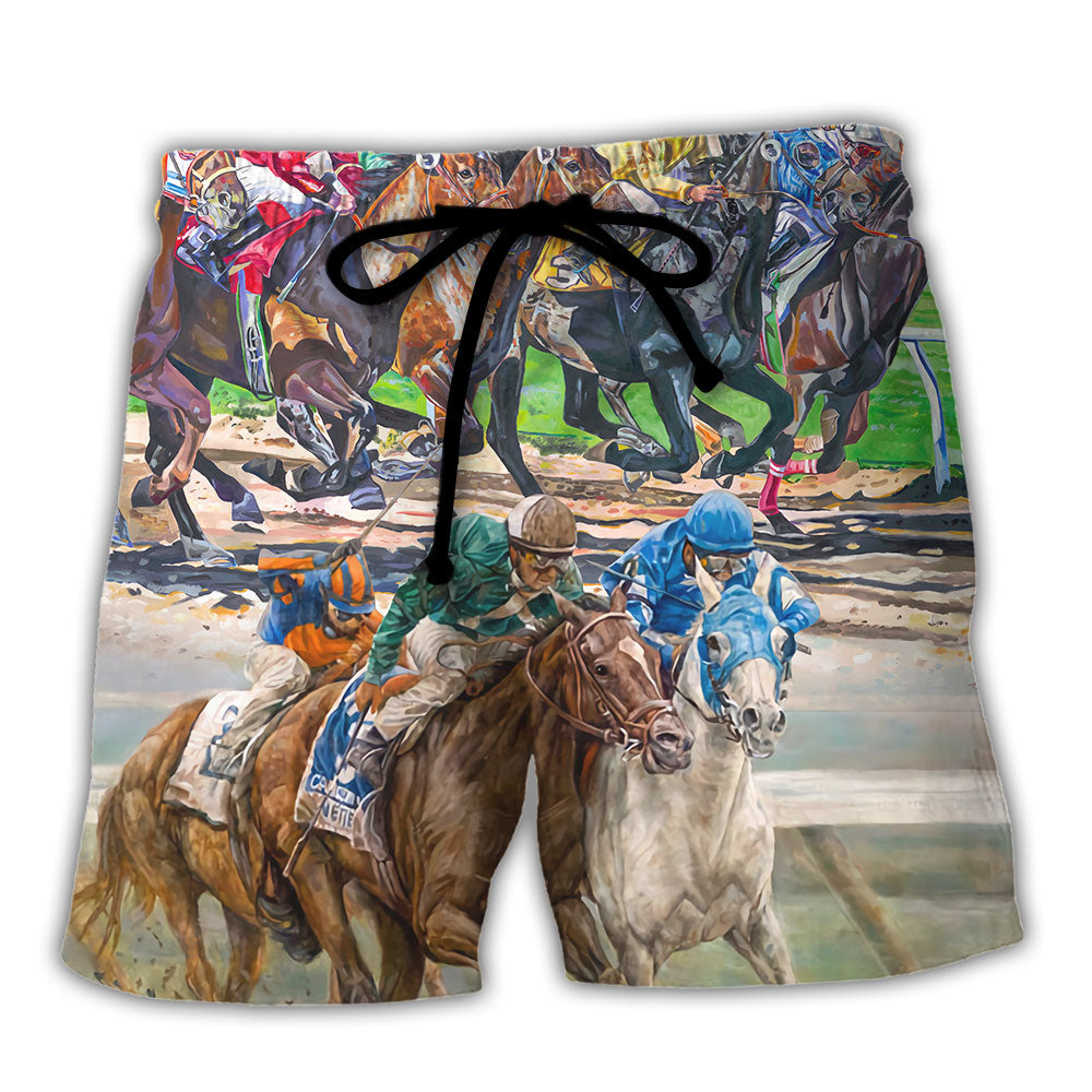 Horse Riding Eat Sleep Ride Repeat Beach Shorts For Beach Days And Casual Travel