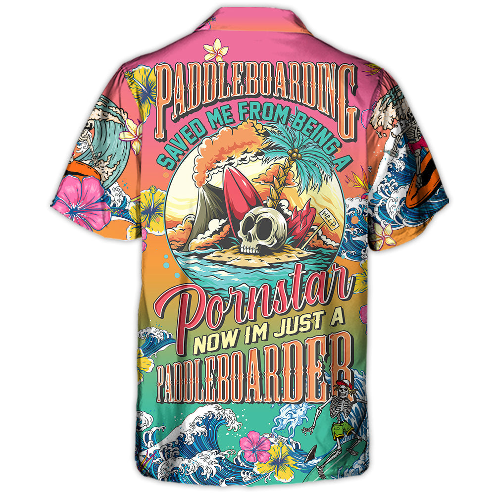 Paddleboarding Paddleboarder Humor Hawaiian Shirt For Resort Getaways And Comfortable Summer Activities