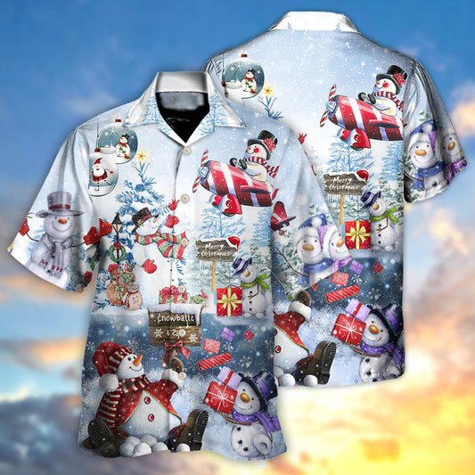 Snowman Love Never Melts Hawaiian Shirt For Holiday Gatherings Beach Travel And Relaxed Summer Style
