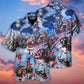 Train Christmas Santa Happiness Hawaiian Shirt For Resort Getaways And Comfortable Summer Activities