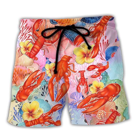 Tropical Lobster Beach Shorts For Poolside Relaxation And Everyday Comfort