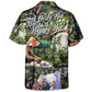 Vintage Gardening Plants Hawaiian Shirt Pattern Detail For Coastal Travel
