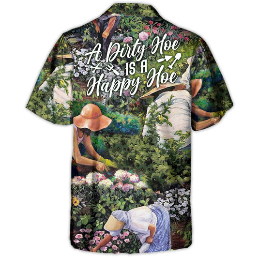 Vintage Gardening Plants Hawaiian Shirt Pattern Detail For Coastal Travel