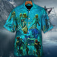 Ocean Rise Hawaiian Shirt Artwork Detail For Tropical Trips And Casual Outings