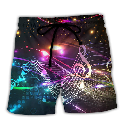 Mysterious Music Art Style Beach Shorts For Resort Trips And Weekend Wear