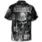 Gothic Skull Graphic Hawaiian Shirt Pattern Detail For Outdoor Gatherings