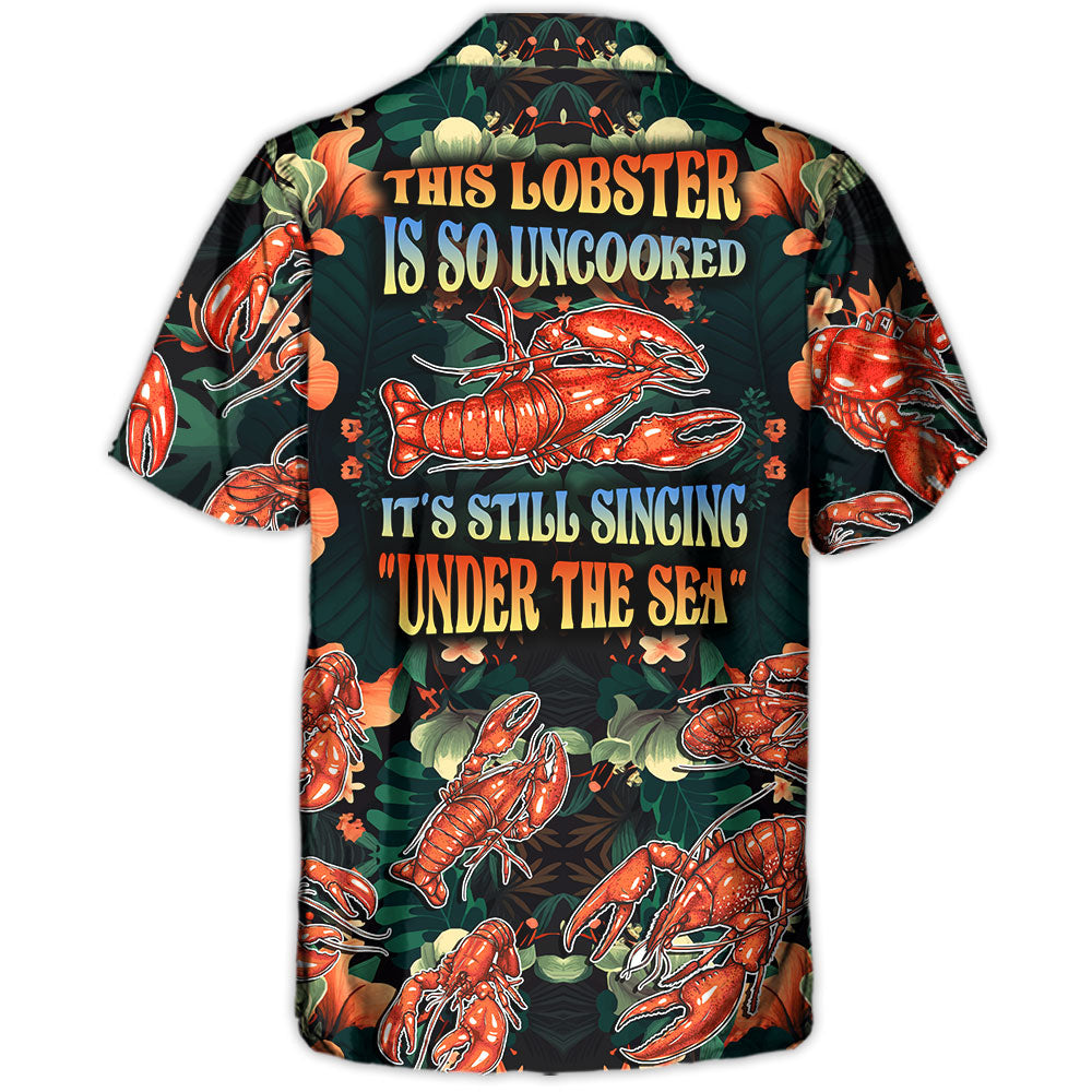 Tropical Lobster Hawaiian Shirt Print Closeup For Outdoor Gatherings