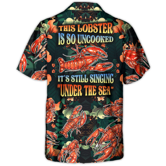 Tropical Lobster Hawaiian Shirt Print Closeup For Outdoor Gatherings