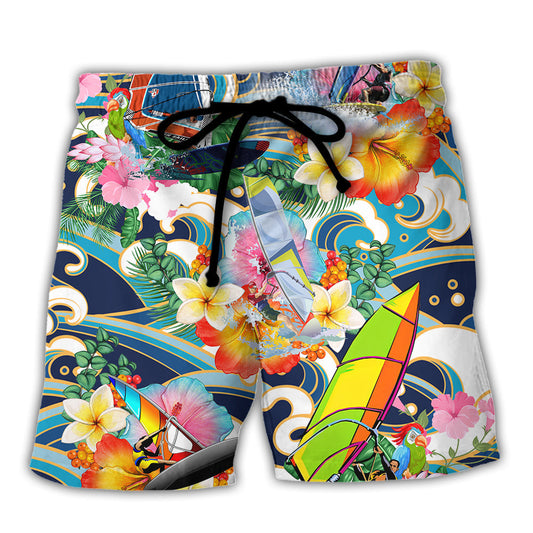 Windsurfing Beach Shorts For Casual Day Trips And Travel Ready Comfort