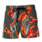 Tropical Lobster Beach Shorts For Summer Vacations And Travel Ready Comfort