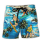 Waterskiing Real Old Men Go Water Skiing Humor Beach Shorts For Active Summer Travel