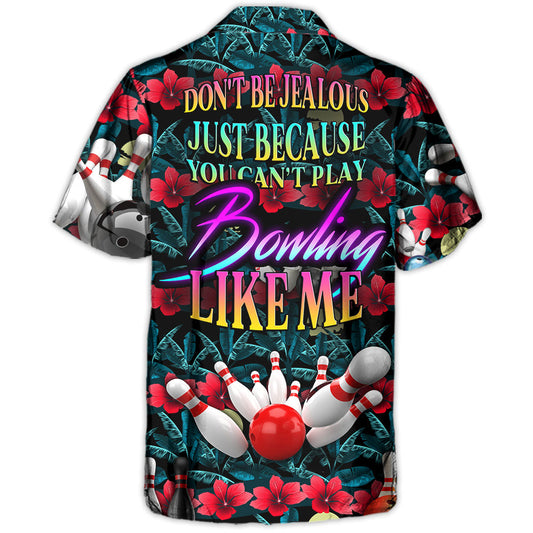 Bowling Adventure Graphic Hawaiian Shirt Front Pattern View For Island Holidays