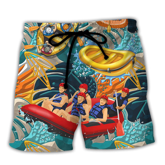 Tropical Rafting River Beach Shorts For Holiday Cruises And Comfortable Daily Use