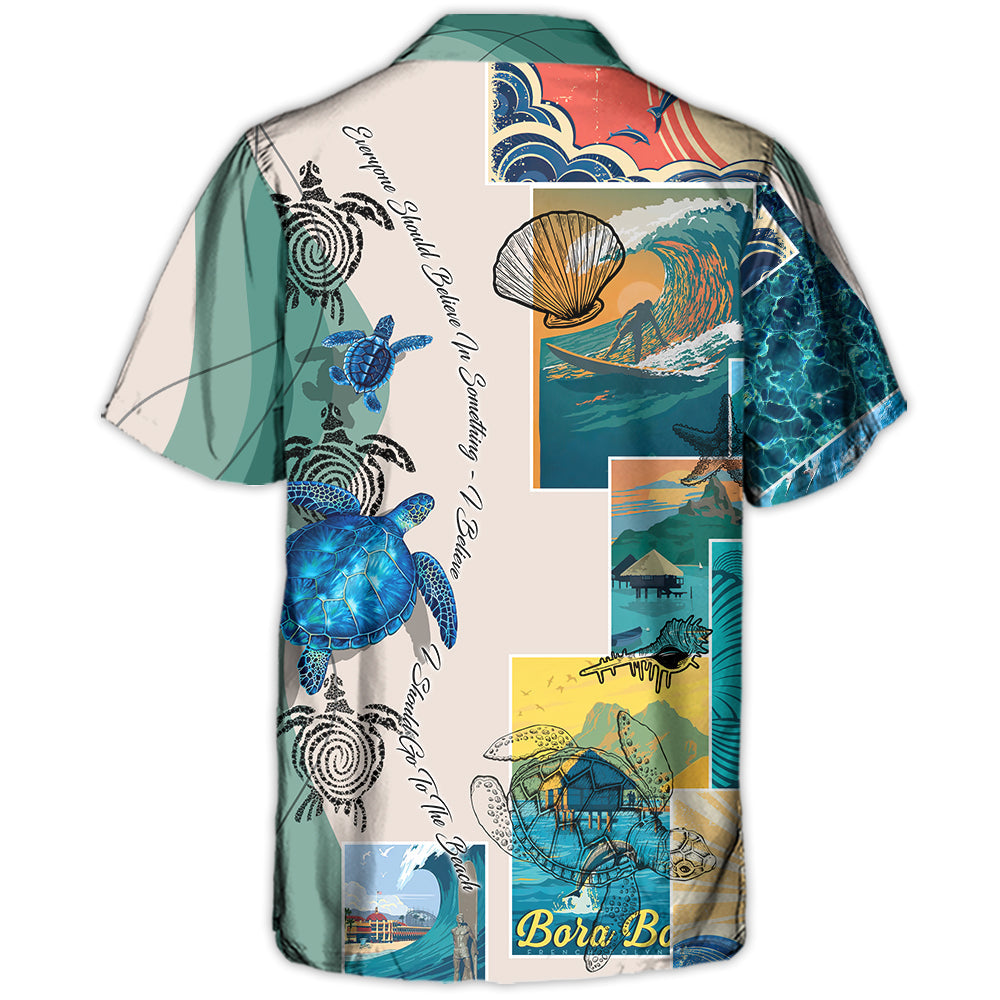Beach Creative Pattern Hawaiian Shirt Resort Outfit View For Beach Days