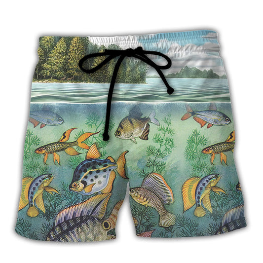 Fishing Fish Beach Shorts For Resort Getaways And Comfortable Daily Use