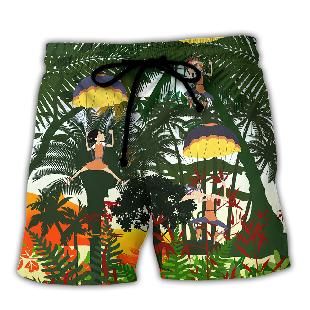 Parasailing Wind Beach Shorts For Holiday Cruises And Bright Seasonal Outfits