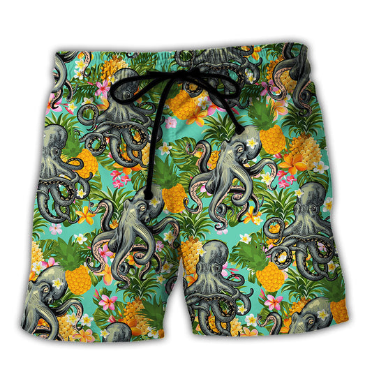 Tropical Peace Octopus Beach Shorts For Casual Day Trips And Comfortable Daily Use
