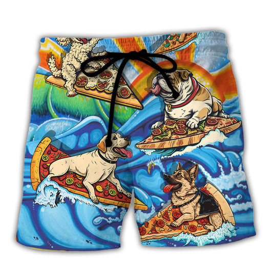 Surfing Dog Beach Shorts For Holiday Cruises And Relaxed Casual Wear