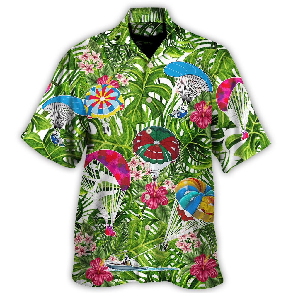 Parasailing Outdoor Passion Hawaiian Shirt Pattern Detail For Beach Days