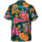 Tropical Flamingo Forest Creature Beach Hawaiian Shirt Artwork Detail For Tropical Trips And Casual Outings