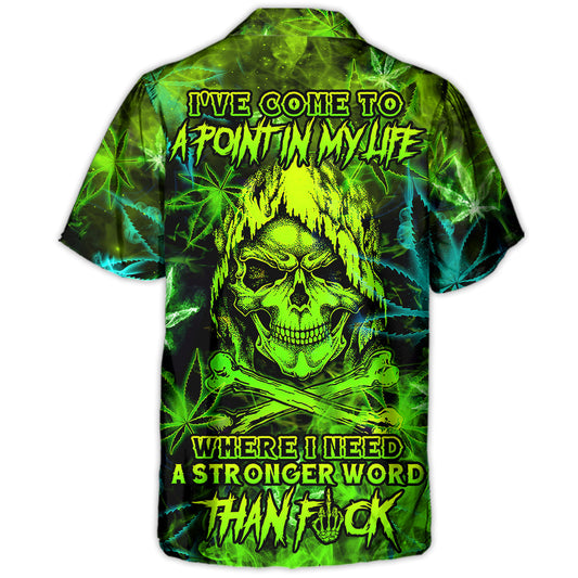 Vintage Skull Artwork Hawaiian Shirt Detailed Pattern View For Casual Outings