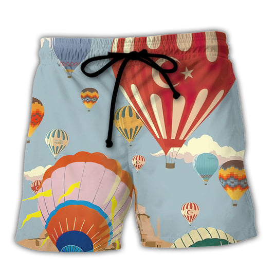 Sunshine Festival Balloon Beach Shorts For Holiday Cruises And Versatile Outdoor Wear