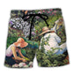 Botanical Vintage Gardening Beach Shorts For Holiday Cruises And Easy Warm Weather Wear
