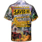 Tractor Farmer Hawaiian Shirt Pattern Detail For Summer Holidays And Outdoor Fun