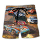 Racing Car Fast Lover Art Style Beach Shorts For Vehicle Lover Vacation Wear