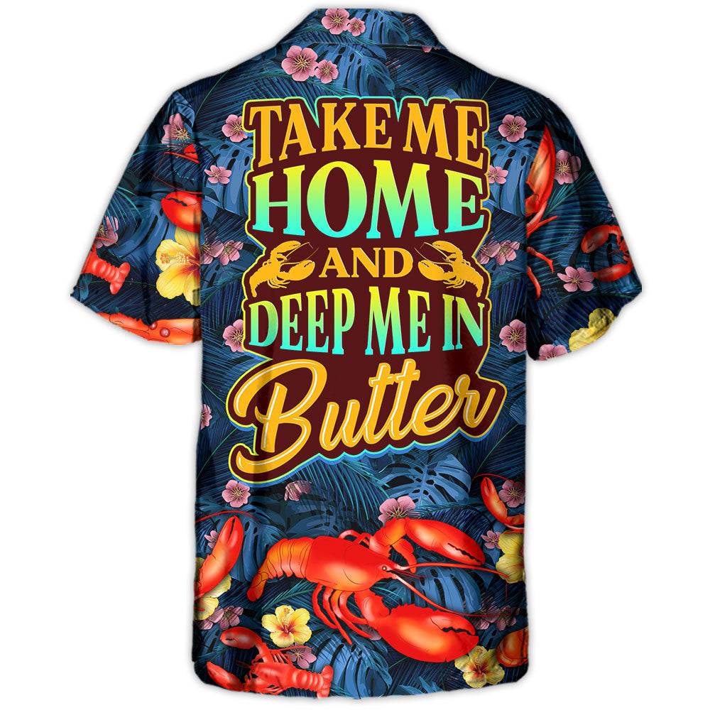 Tropical Lobster Butter Hawaiian Shirt All Over Print Detail For Thoughtful Gifting