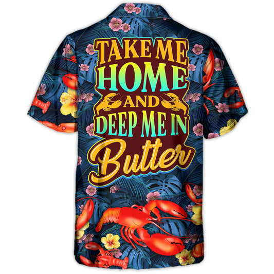 Tropical Lobster Butter Hawaiian Shirt All Over Print Detail For Thoughtful Gifting