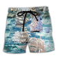 Sailing Wind And Waves Navigator Quote Beach Shorts For Ocean Lover Vacation Wear