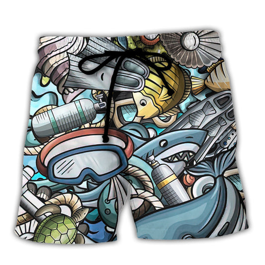 Scuba Diving I Have Friends Beach Shorts For Marine Inspired Outdoor Wear
