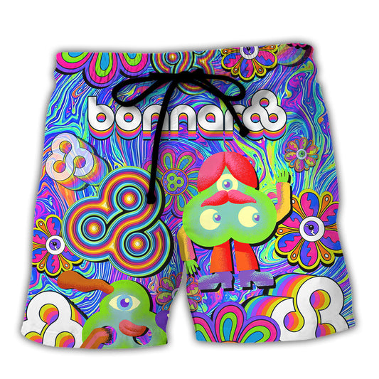 Live Festival Forever Colorful Style Beach Shorts For Beach Days And Casual Outdoor Wear