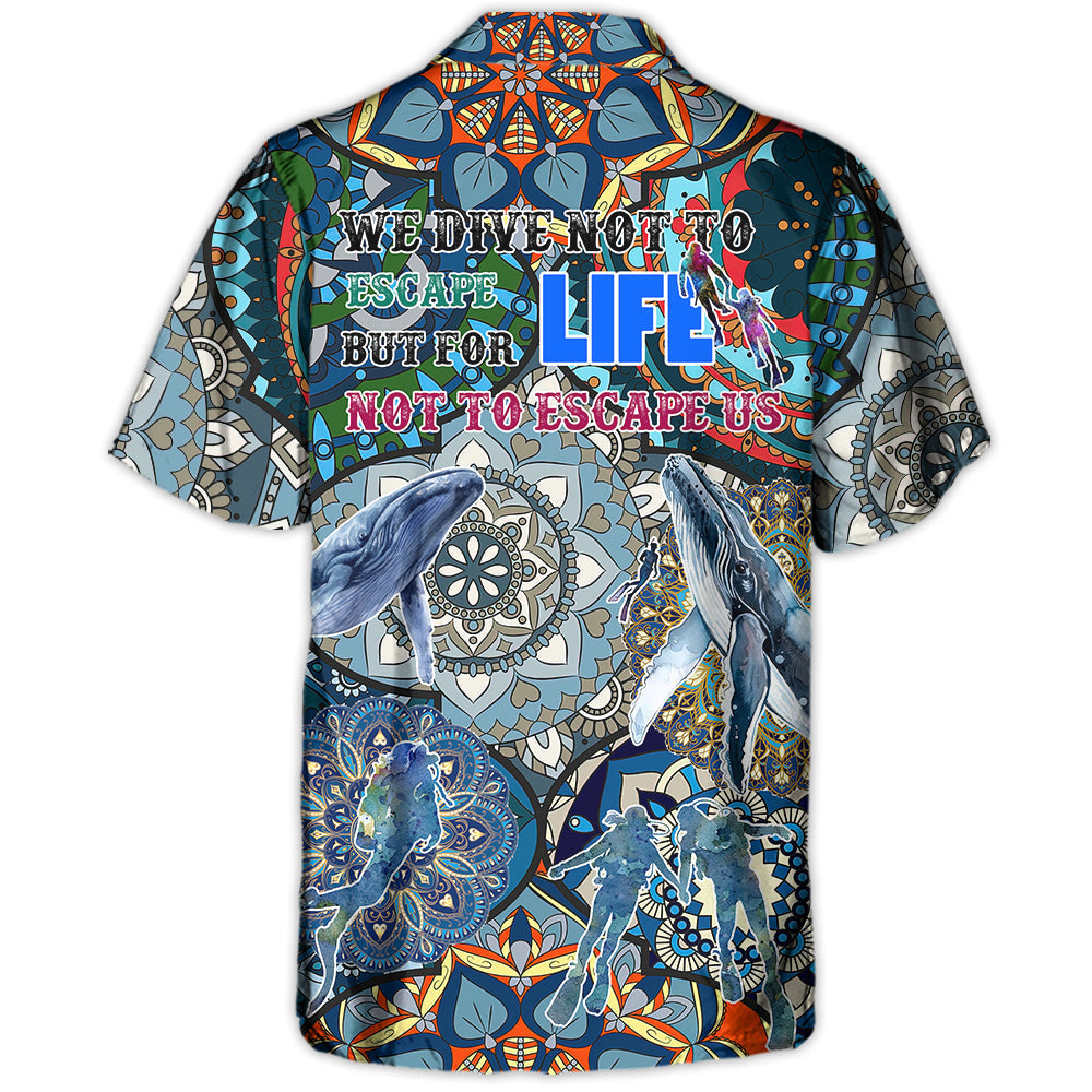 Scuba Diving Weekend Humor Hawaiian Shirt Detailed Pattern View For Thoughtful Gifting